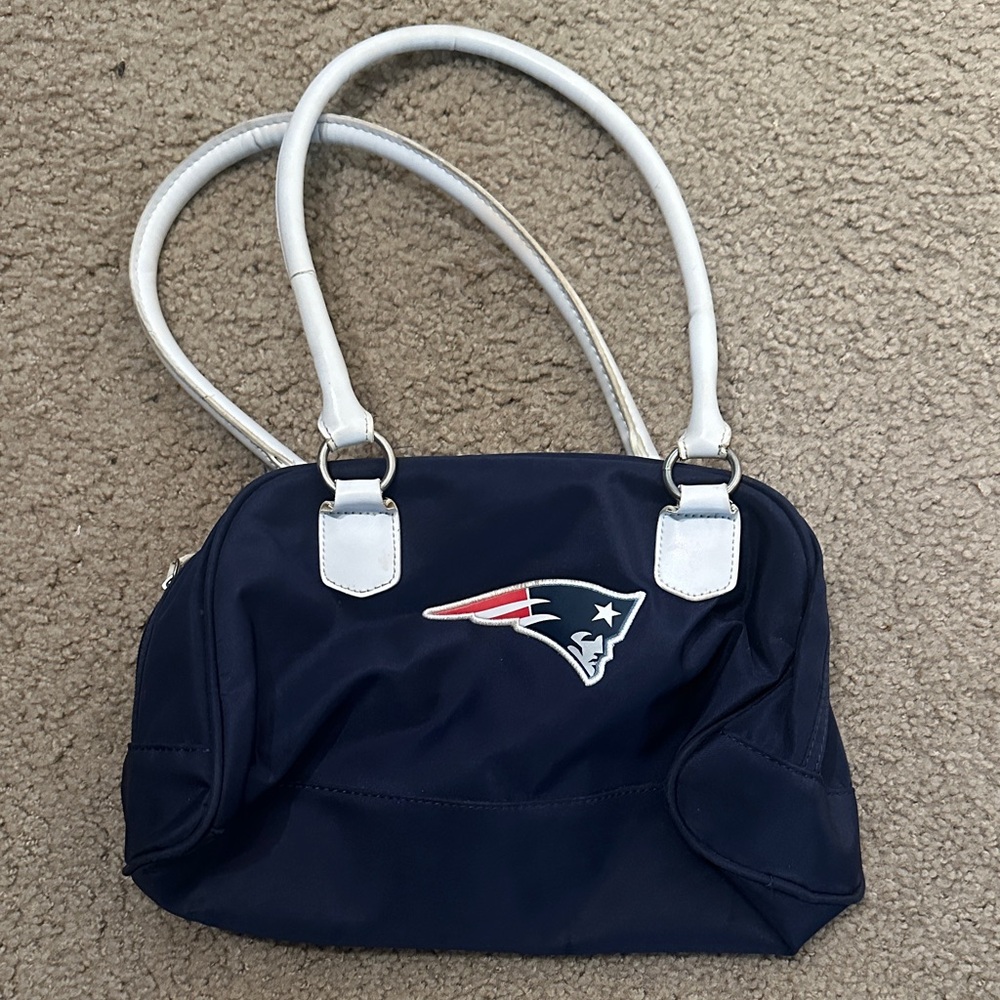 New England Patriots Women Purse Handbag NFL Shoulder Bag Navy White OS